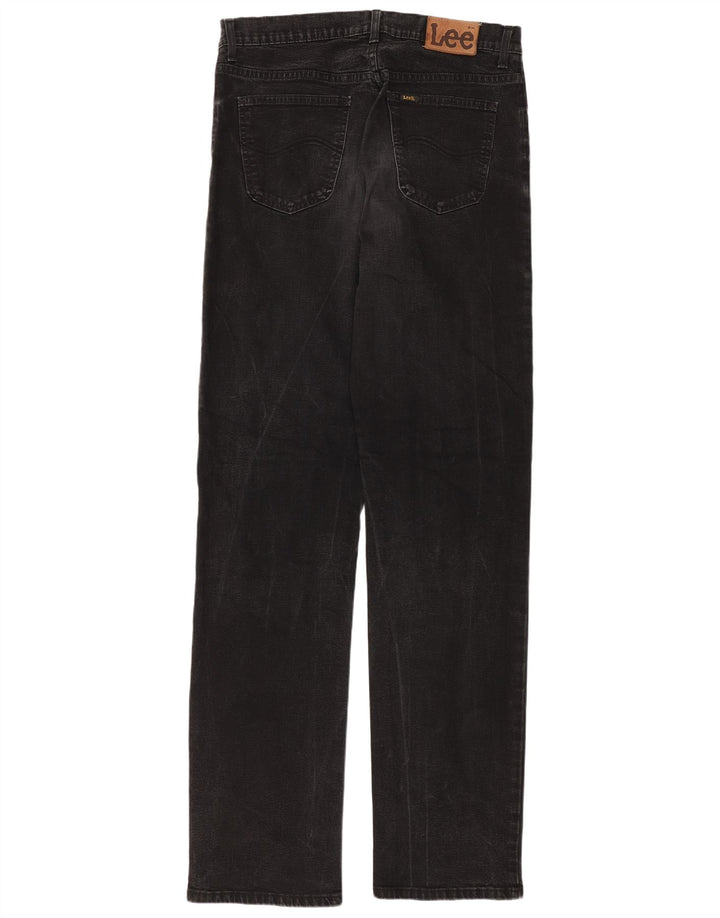 Lee Damen Brooklyn Straight Jeans W34 L36 Schwarze Baumwolle