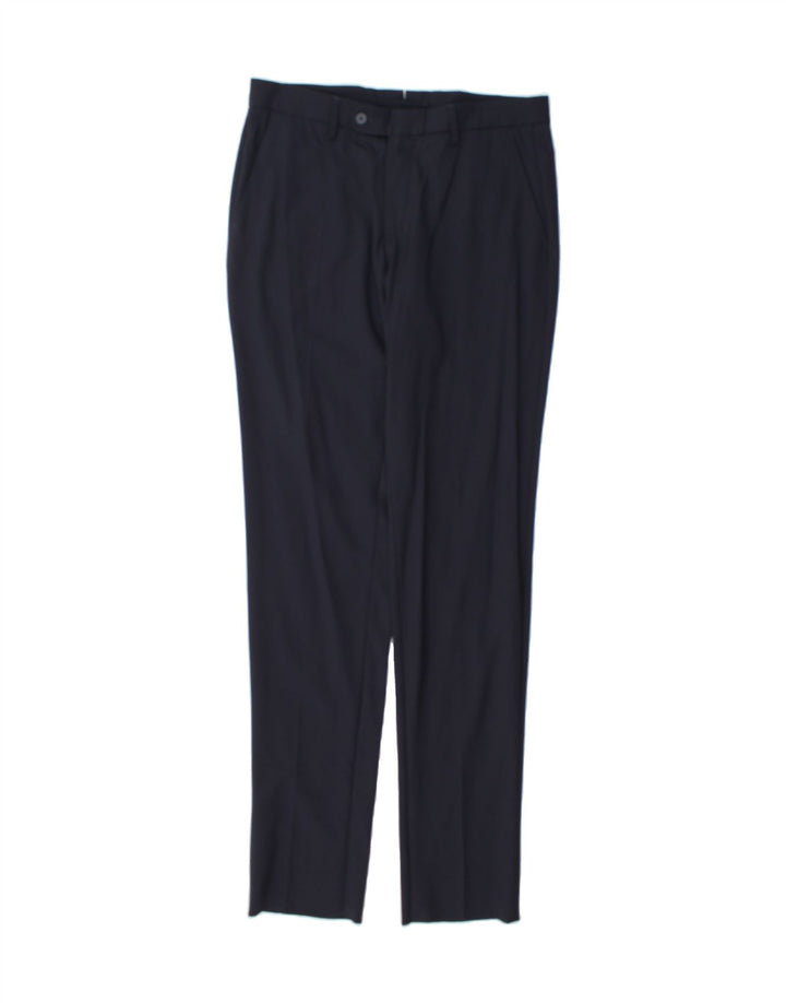 MASSIMO DUTTI Mens Slim Suit Trousers EU 40 Medium W31 L36 Navy Blue Vintage Massimo Dutti and Second-Hand Massimo Dutti from Messina Hembry 