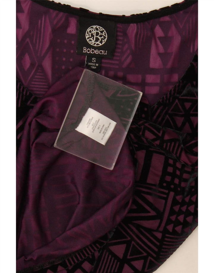 Bobedu Damen-Blusenoberteil UK 10 Small Lila Geometrisch Polyester