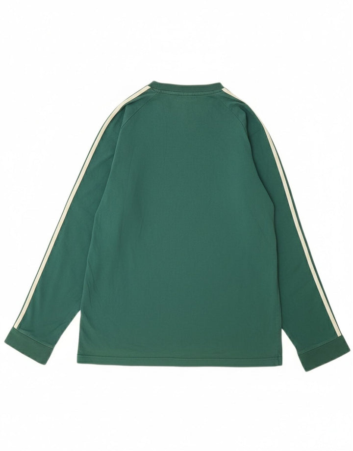 Adidas Herren Top Langarm mittelgrüne Baumwolle