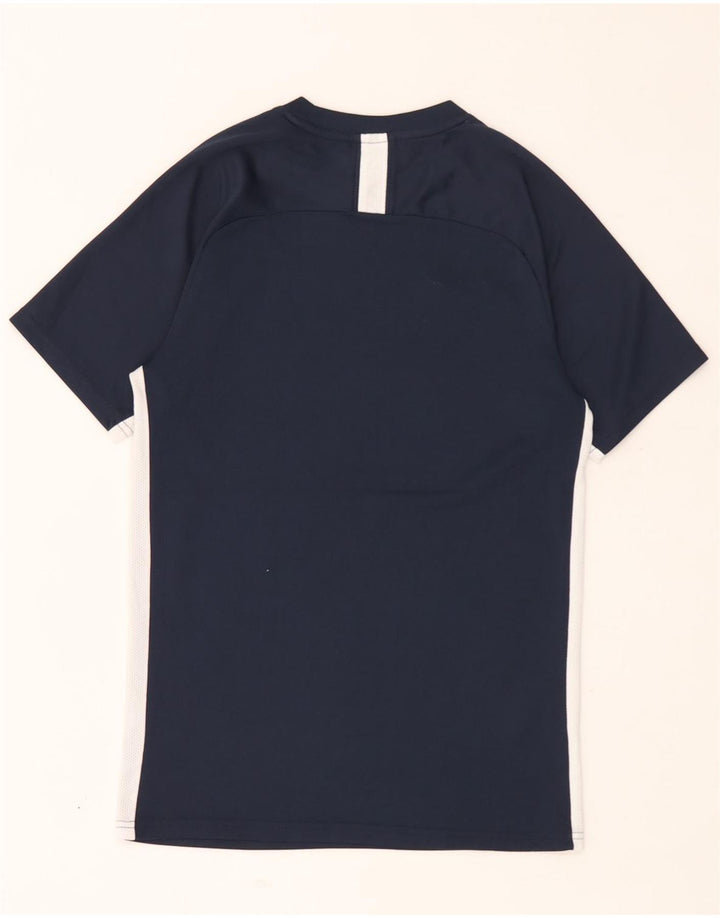 Nike Herren Dri Fit T-Shirt Top Small Marineblau Farbblock