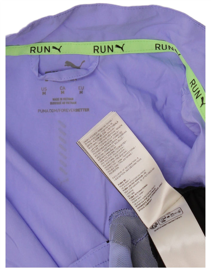 PUMA Damen-Trainingsanzug-Top-Jacke, UK 14, Mittelviolett, Farbblock-Polyester