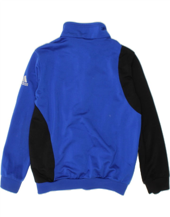 ADIDAS Boys Tracksuit Top Jacket 5-6 Years Blue Colourblock Polyester Vintage Adidas and Second-Hand Adidas from Messina Hembry 