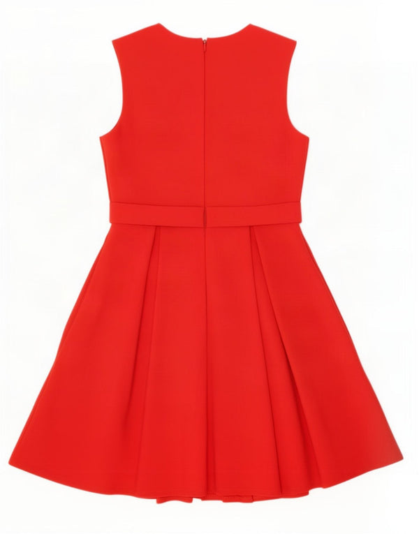 Les Voiliers Damen ärmelloses A-Linien-Kleid UK 14 Large Rot Polyester