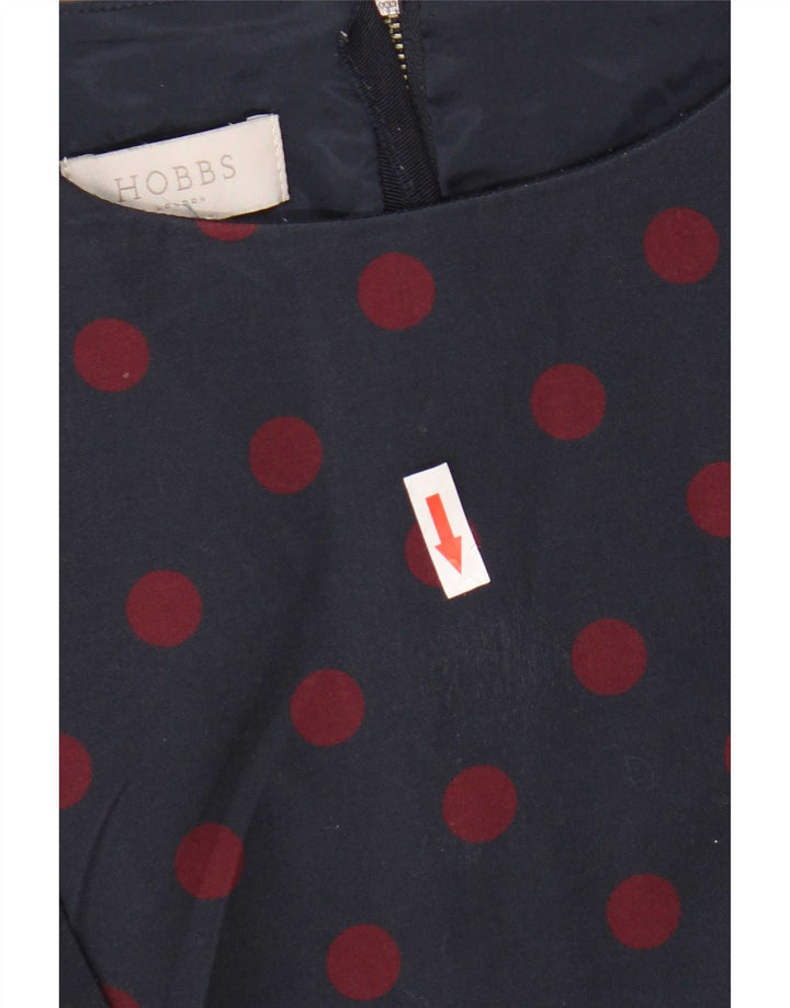 Hobbs Damen-Etuikleid, UK 14, mittelmarineblau gepunktetes Polyester