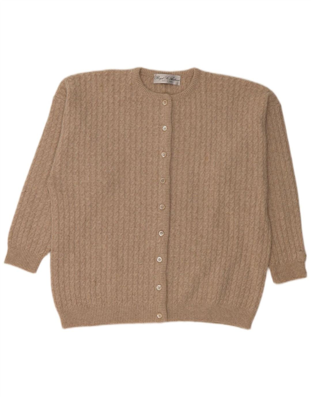 ST. ANDREWS Damen Strickjacke UK 18 XL Beige Angora