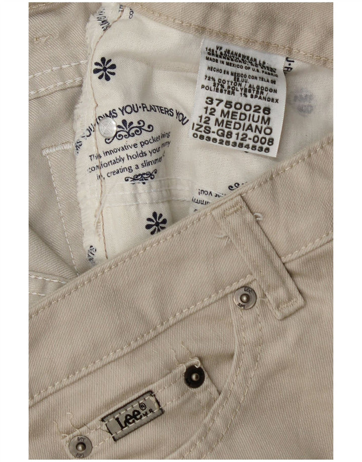 LEE Damen Freizeitshorts US 12 Large W32 Beige Baumwolle