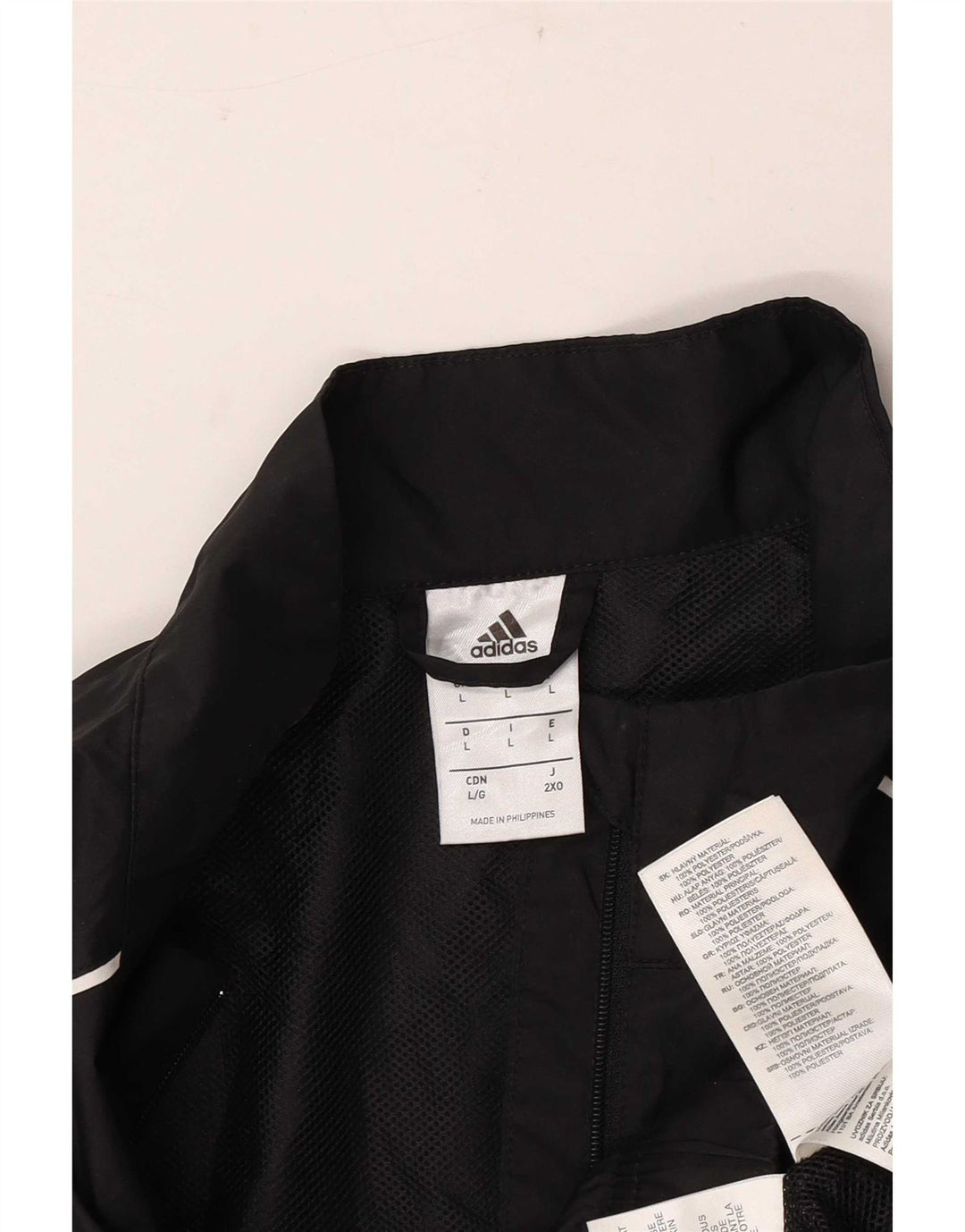 Adidas Herren Clima Proof Graphic Zip Neck Pullover Trainingsanzug Top Large Schwarz