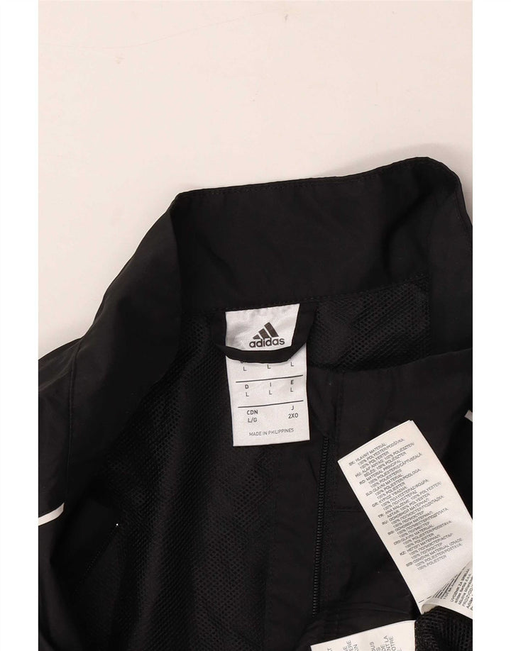 Adidas Herren Clima Proof Graphic Zip Neck Pullover Trainingsanzug Top Large Schwarz