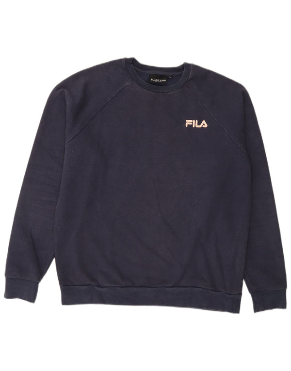 Fila Herren-Sweatshirt-Pullover, groß, marineblau, Baumwolle