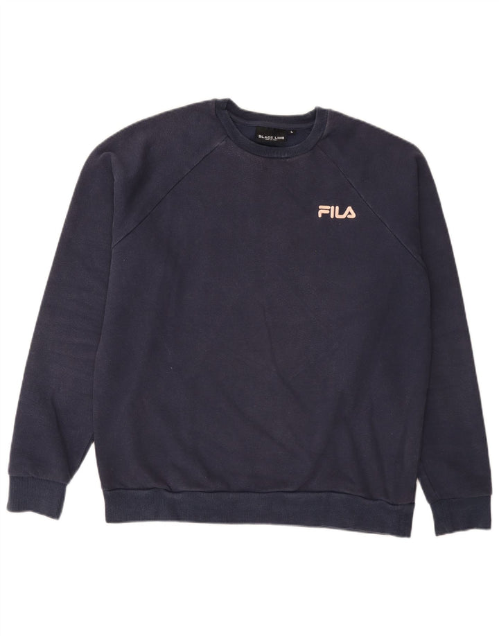 Fila Herren-Sweatshirt-Pullover, groß, marineblau, Baumwolle