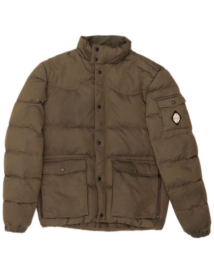 Replay Herren Wattierte Jacke UK 38 Medium Khaki Polyamid