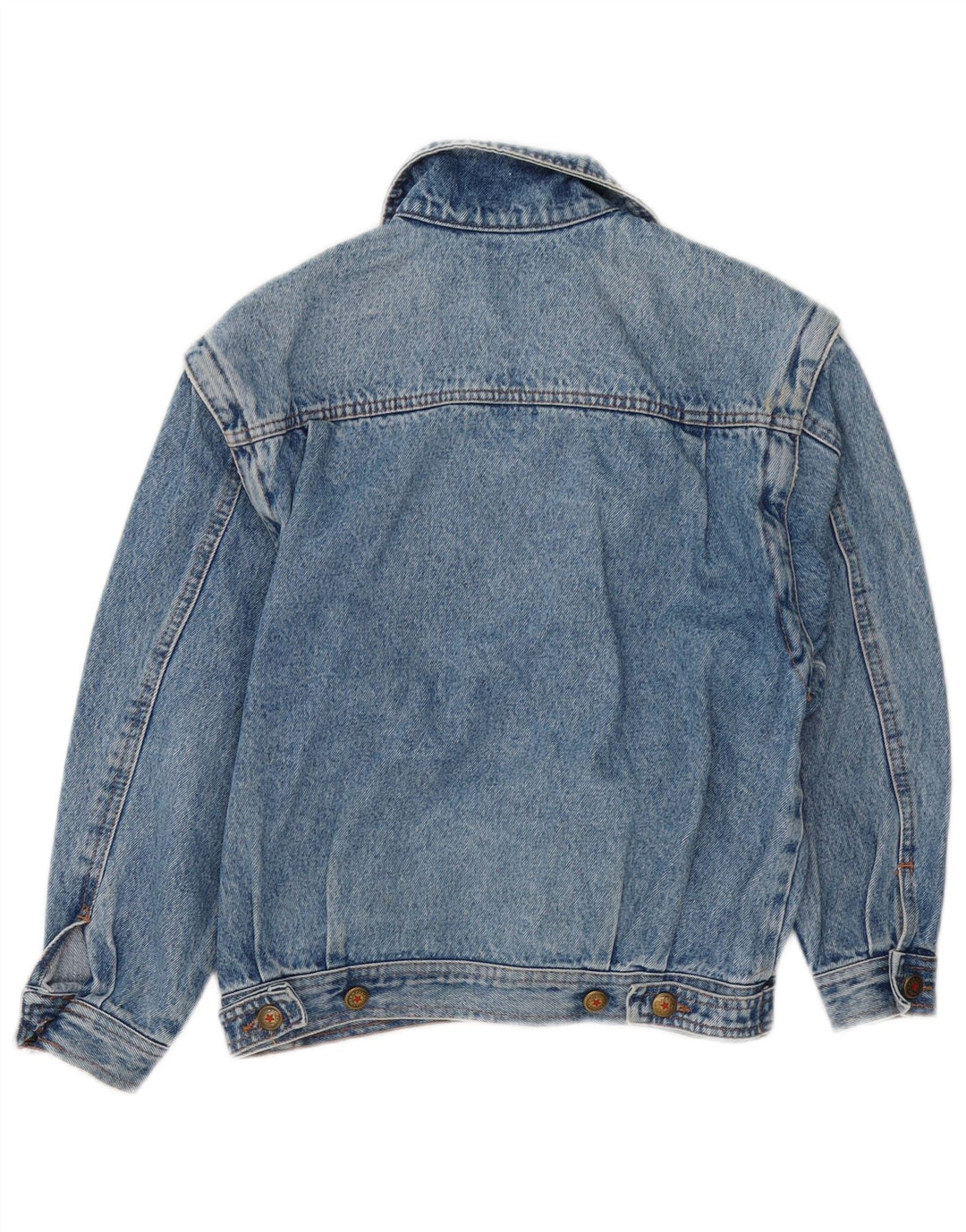 Casucci Jungen-Jeansjacke mit Grafik, 10–11 Jahre, blaue Baumwolle