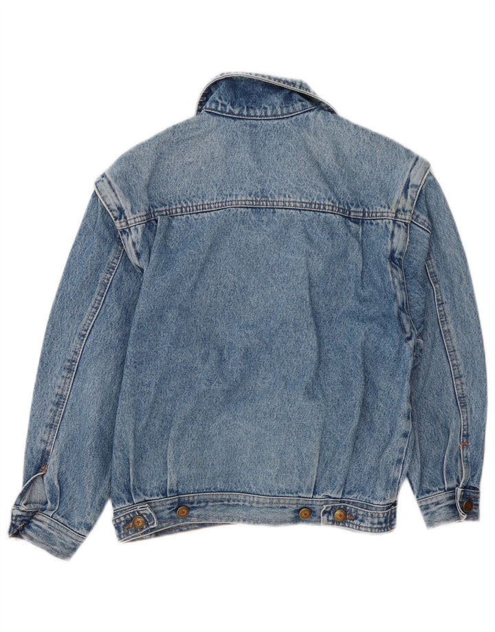 Casucci Jungen-Jeansjacke mit Grafik, 10–11 Jahre, blaue Baumwolle