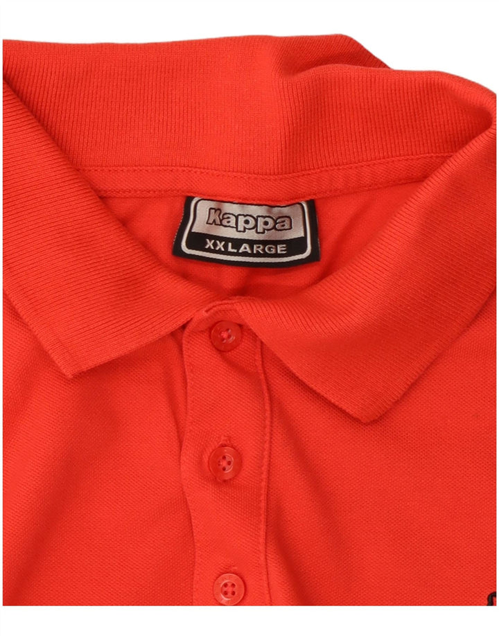 Kappa Herren Poloshirt 2XL rote Baumwolle