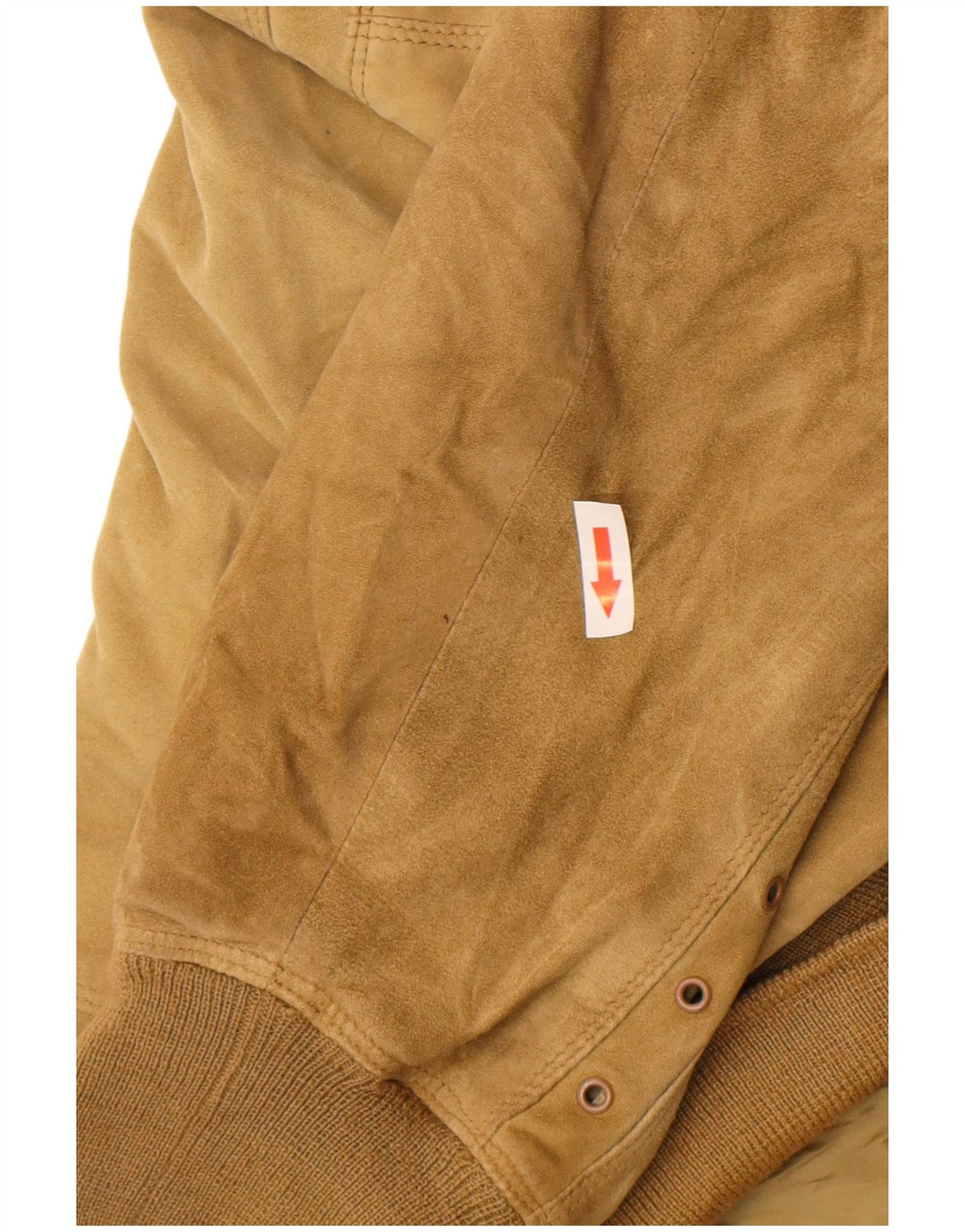 Gianni Versace Damen Bomberjacke aus Wildleder mit lockerer Passform, UK 38, Mittelbeige