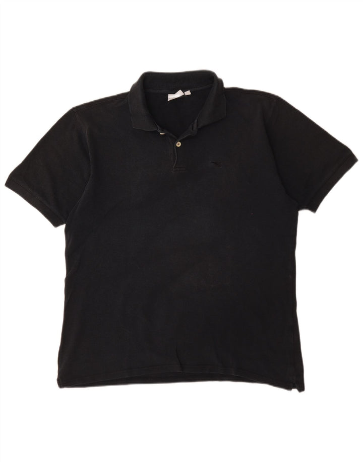 Diadora Herren-Poloshirt aus mittelschwarzer Baumwolle