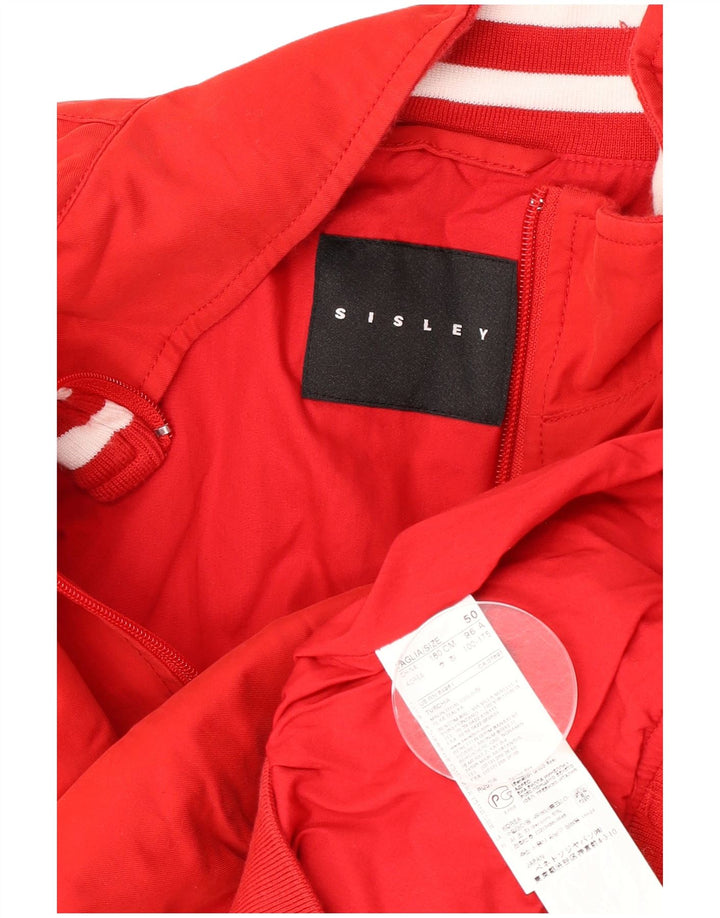 Sisley Damen Bomberjacke IT 50 XL Rote Baumwolle
