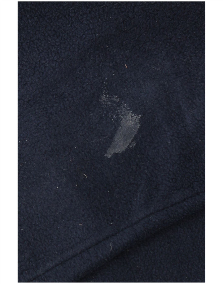 Kappa Herren-Fleecepullover mit Reißverschluss am Hals, groß, marineblaues Polyester