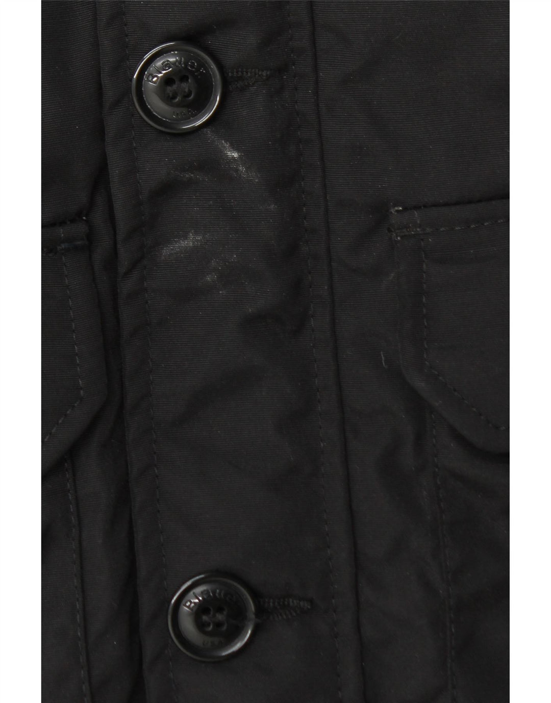 Blauer Herren gepolsterte Militärjacke UK 40 Large Schwarz Nylon