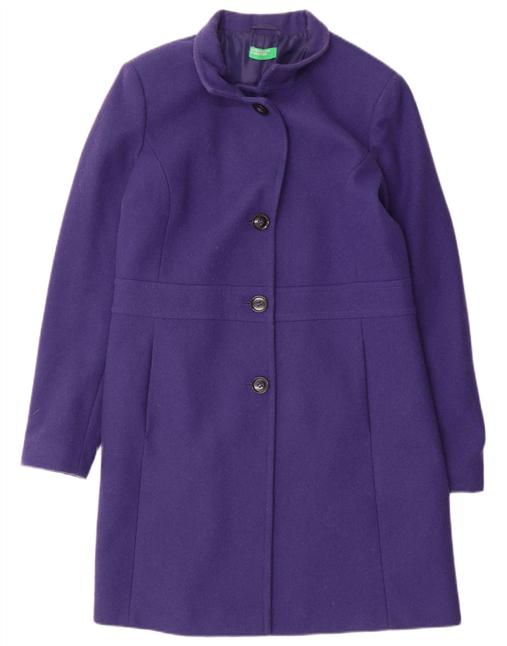 Benetton Damenmantel UK 14 Large Lila Wolle