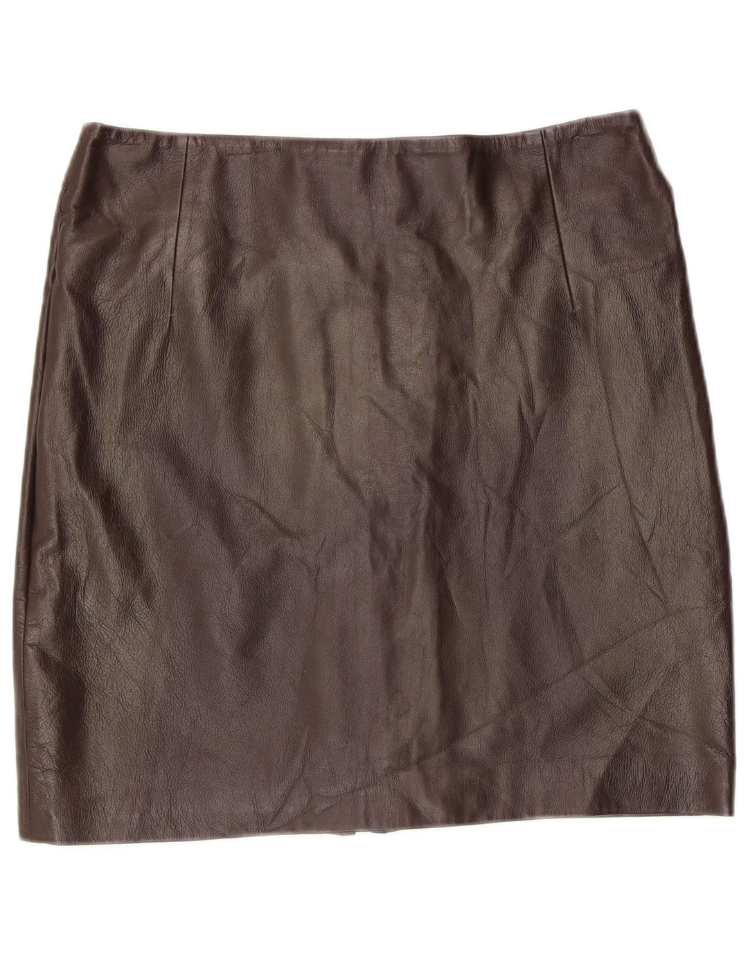 Vintage Damen Lederrock IT 48 XL W36 Braunes Leder