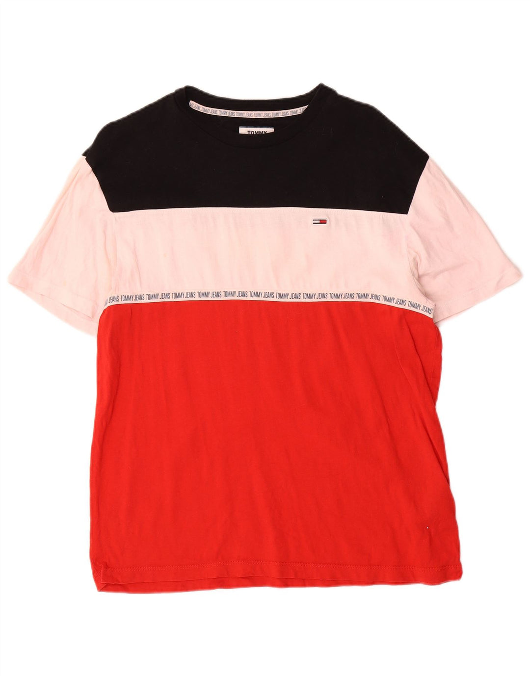 Tommy Hilfiger Herren-T-Shirt mit Grafik, mittelgroß, mehrfarbig, Farbblock