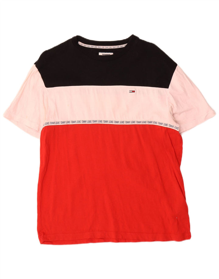 Tommy Hilfiger Herren-T-Shirt mit Grafik, mittelgroß, mehrfarbig, Farbblock