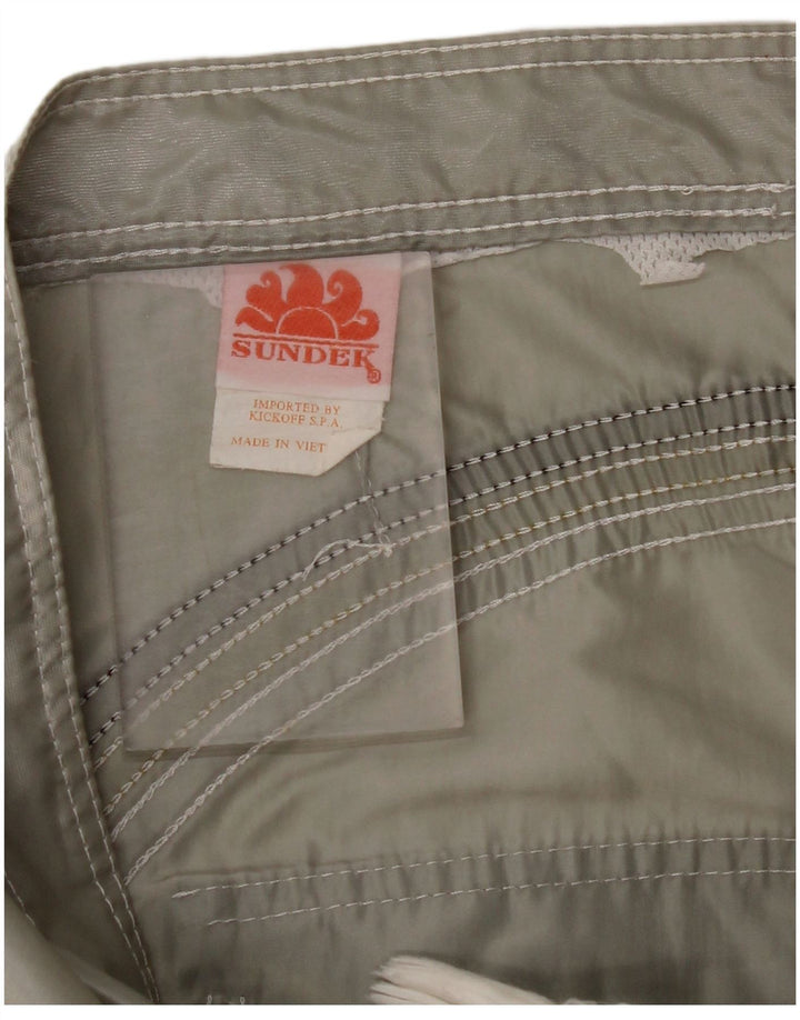 Sundek Herren-Badeshorts, groß, graues Nylon