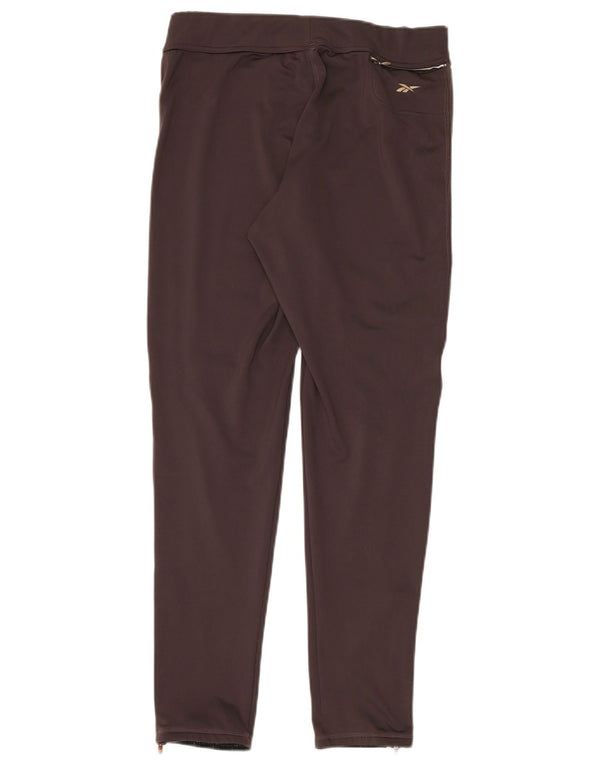 Reebok Damen Leggings UK 16 Large Braun Polyester