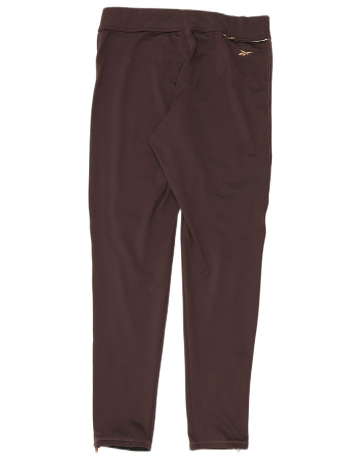 Reebok Damen Leggings UK 16 Large Braun Polyester