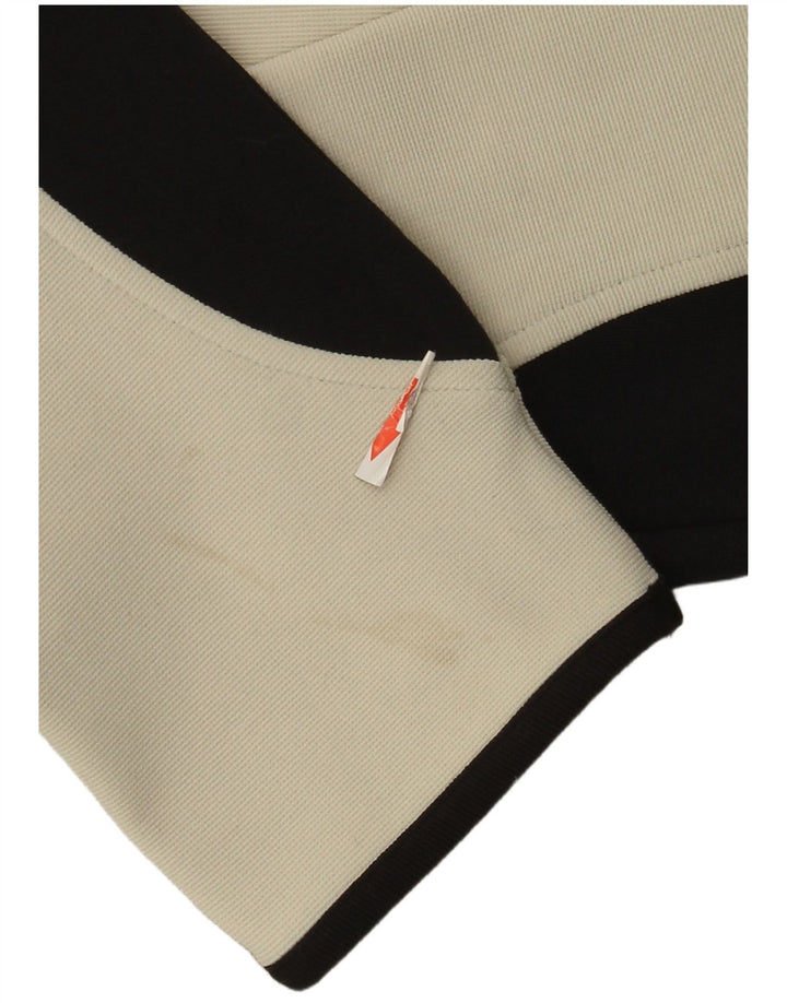 Kappa Damen-Trainingsanzug-Top-Jacke, UK 16, groß, weißes Farbblock-Polyester