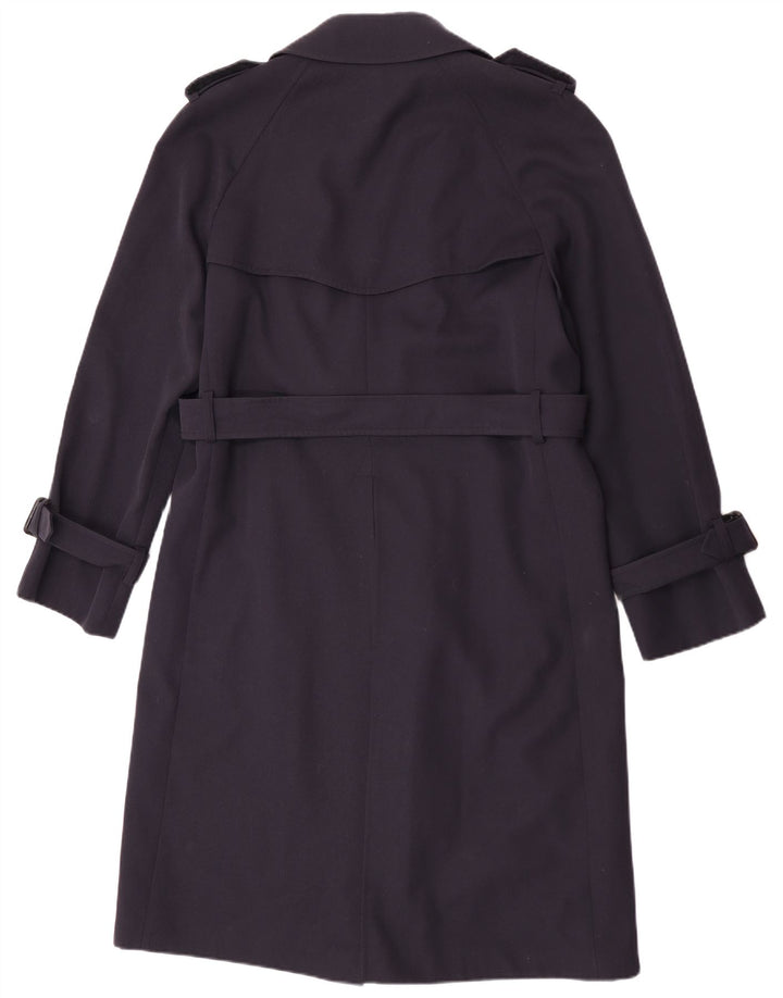 Sangiorgio Herren Trenchcoat UK 38 Mittel Marineblau