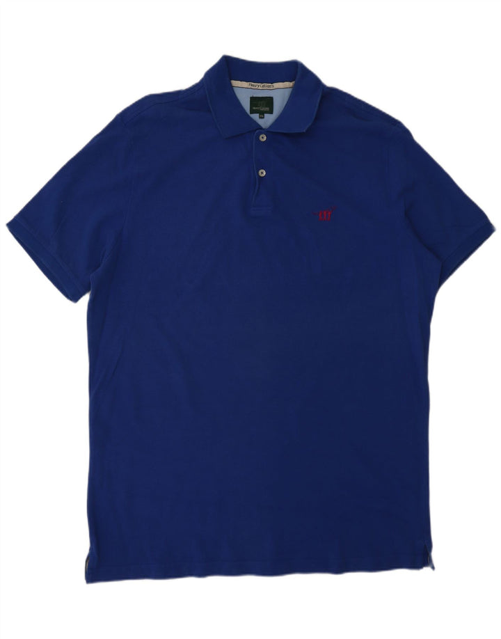 Henry Cottons Herren Poloshirt 2XL Blaue Baumwolle
