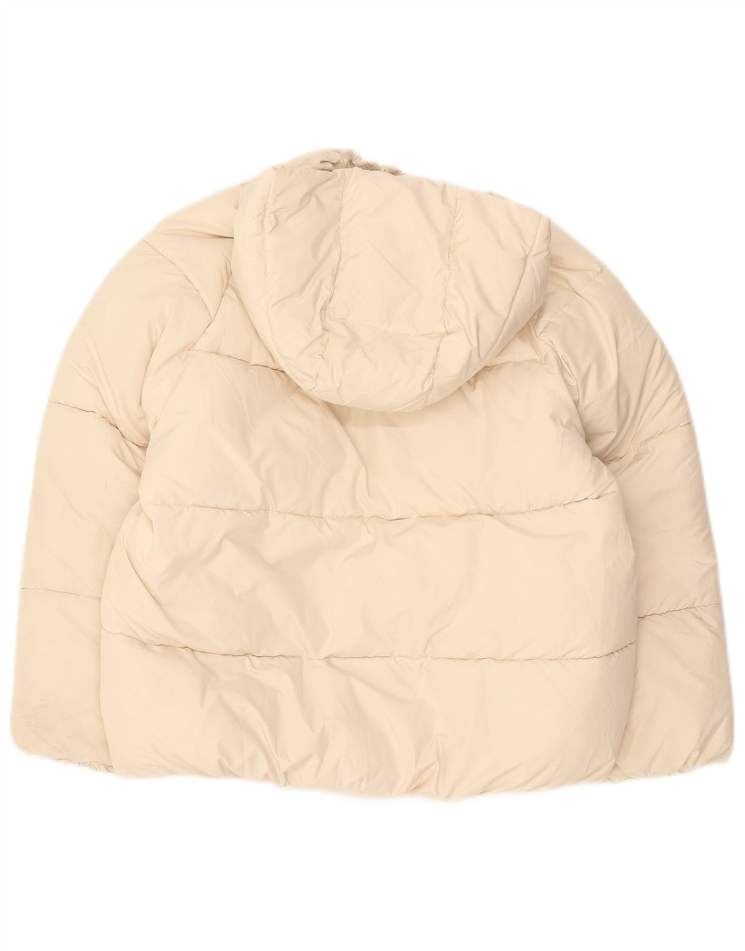 Zara Wattierte Jacke mit Kapuze für Mädchen, 11–12 Jahre, beige, Polyester