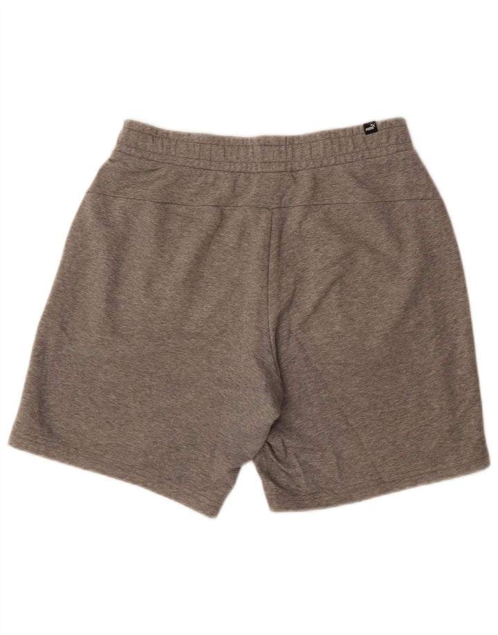 Puma Herren-Sportshorts aus mittelgrau gefleckter Baumwolle