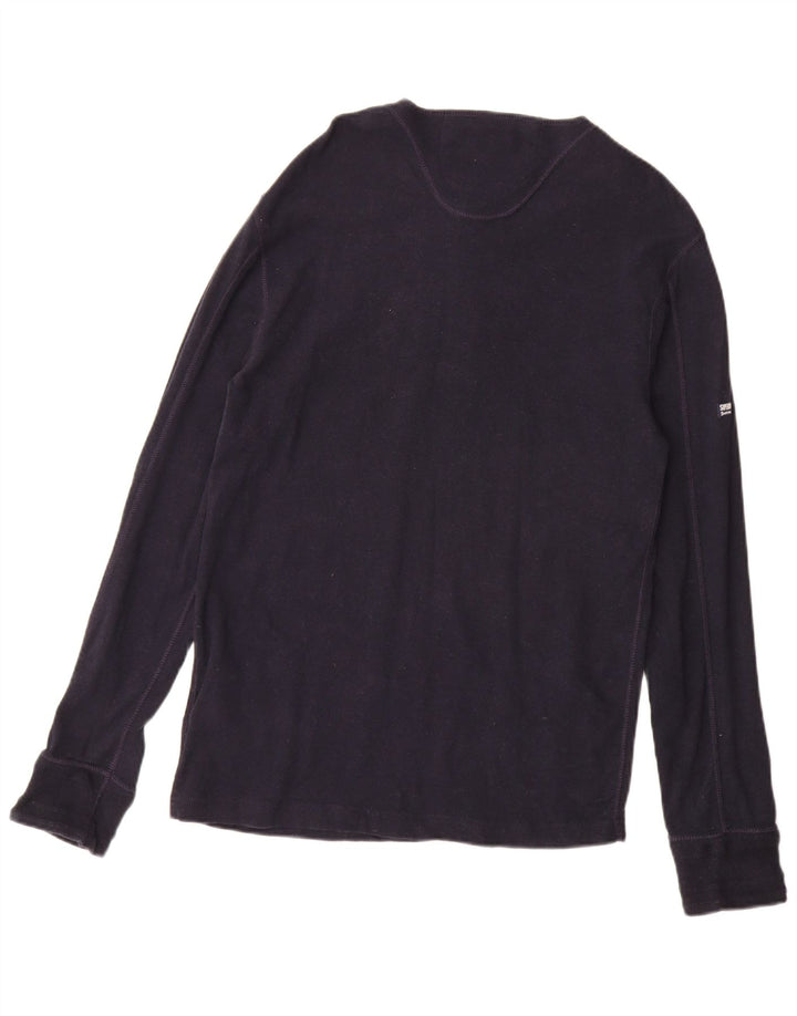 SUPERDRY Herren-Oberteil, langärmelig, 2XL, Marineblau, Baumwolle