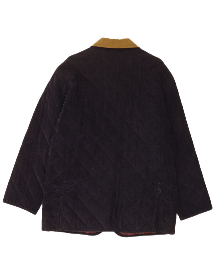 Via Ardigo Herren-Jacke aus gestepptem Cord, IT 46, Größe S, Marineblau