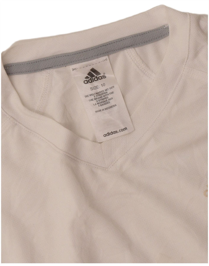 Adidas Damen Weste Top UK 10 Small Weiß Polyester