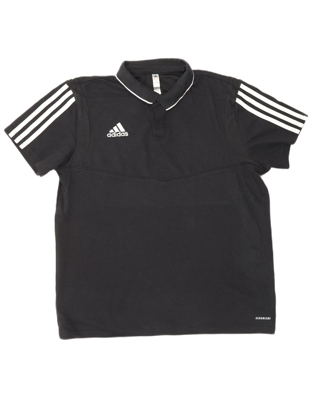 ADIDAS Herren Aeroready Poloshirt Große schwarze Baumwolle