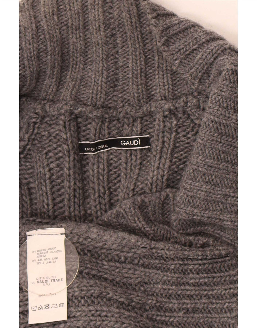 Gaudi Damen-Strickjacke, zweireihig, UK 12, Mittelgrau, Acryl