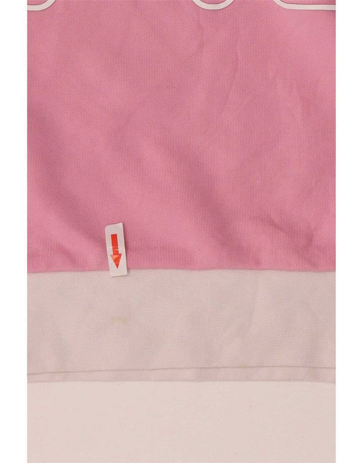 Fila Damen-Pullover, übergroßer Crop-Sweatshirt, Gr. 10, klein, Rosa, Farbblock