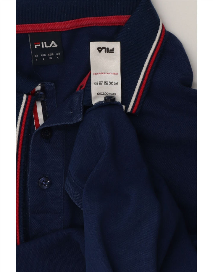 FILA Herren-Poloshirt, große marineblaue Baumwolle