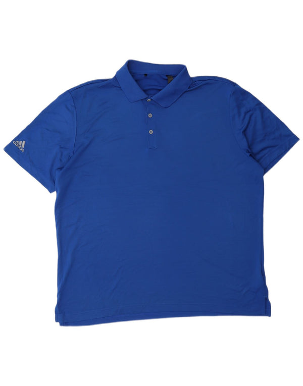 Adidas Herren Poloshirt XL Blau Polyester
