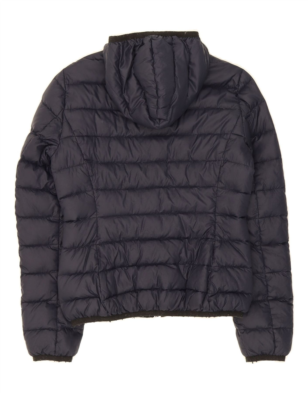 NAPAPIJRI Womens Hooded Padded Jacket UK 10 Small Navy Blue Polyamide Vintage Napapijri and Second-Hand Napapijri from Messina Hembry 