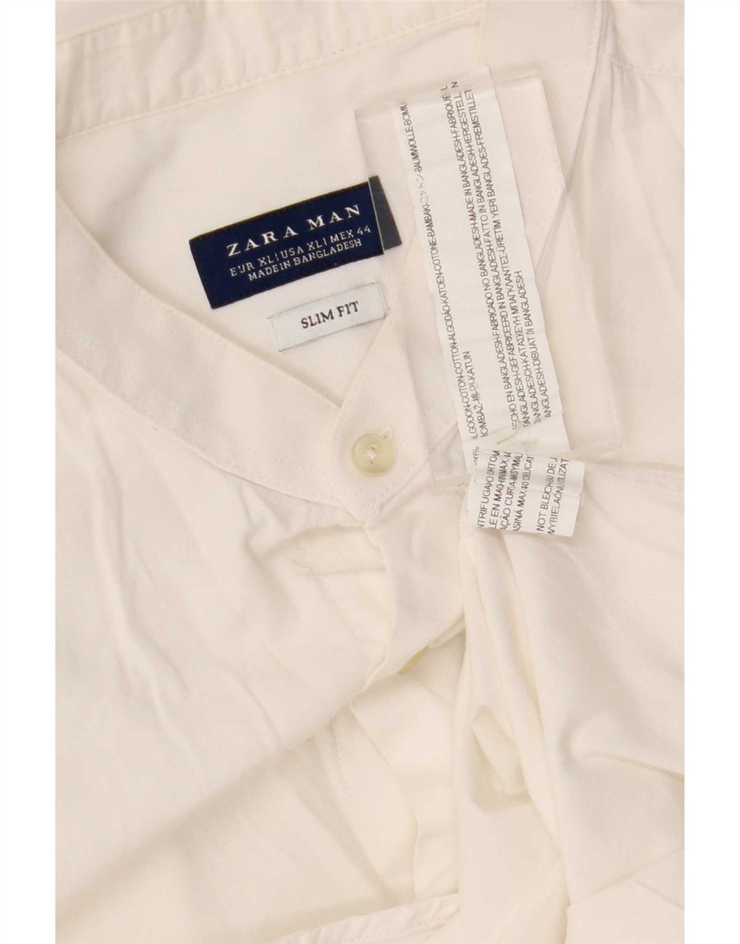 Zara Herren Slim Fit Hemd XL Weiße Baumwolle