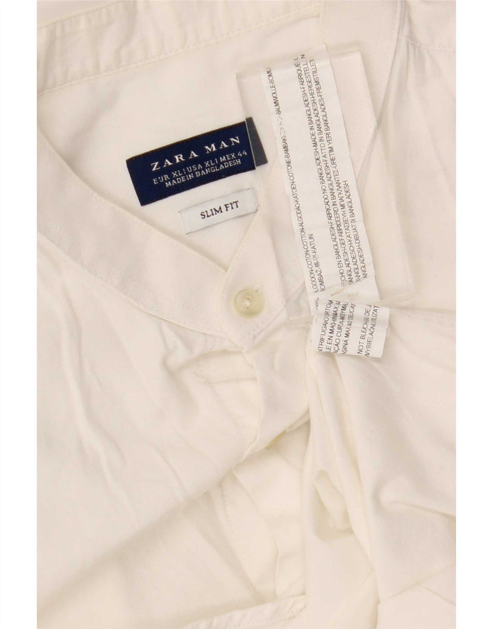 Zara Herren Slim Fit Hemd XL Weiße Baumwolle