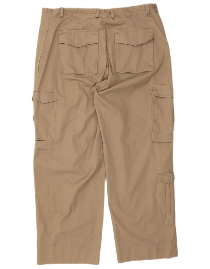 VINTAGE Gerade Herren-Cargohose W36 L28 Khaki