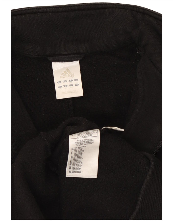 Adidas Damen Trainingsanzug Top Jacke UK 16 Large Schwarz Baumwolle