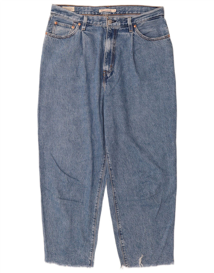 Levi's Damen Ribcage Cropped Jeans W32 L27 Blaue Baumwolle
